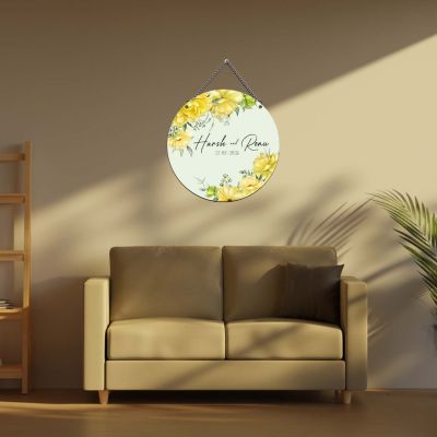 Personalized Couple Name Plate For Anniversary, Engagement, Wedding Wall Decor Hanging Decoration | Gift for Wife Husband, Bhaiya Bhabhi, Di & jiju & Friends